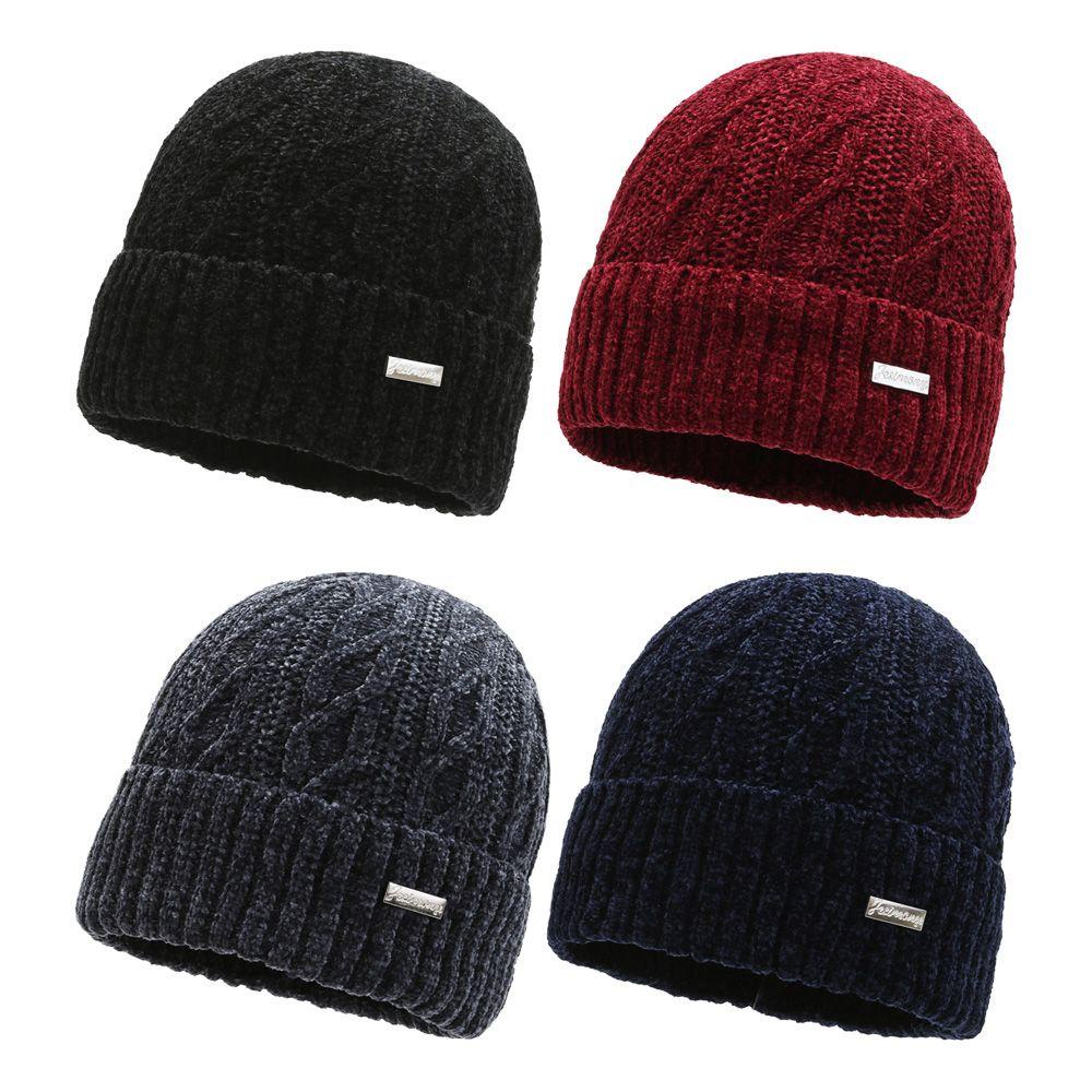 Mũ Len Trùm Đầu Họa Tiết Sọc Ngang Dễ Thương Cho Nữ