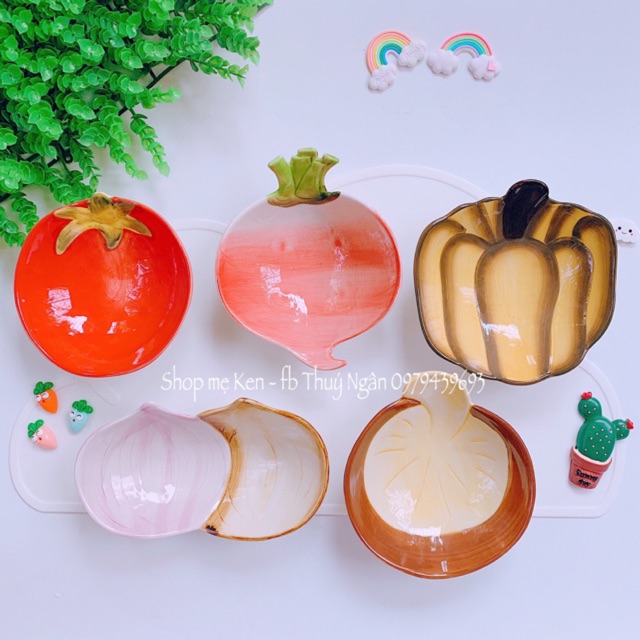 Bát sứ ăn dặm hình rau củ ngộ nghĩnh