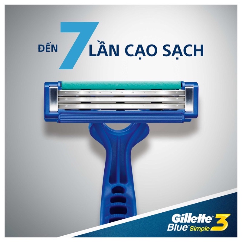 Hộp 4 cây Dao Cạo Râu GILLETTE Blue 3 Sensitive , Ice, Comfort loại không thay lưỡi