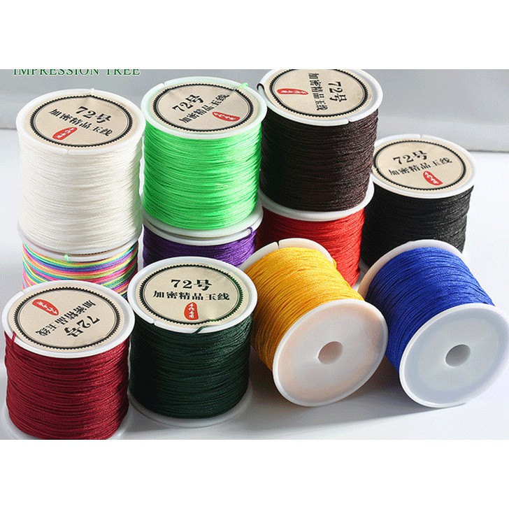 Cuộn chỉ đỏ dài 50m 0.8mm dùng làm đồ trang sức