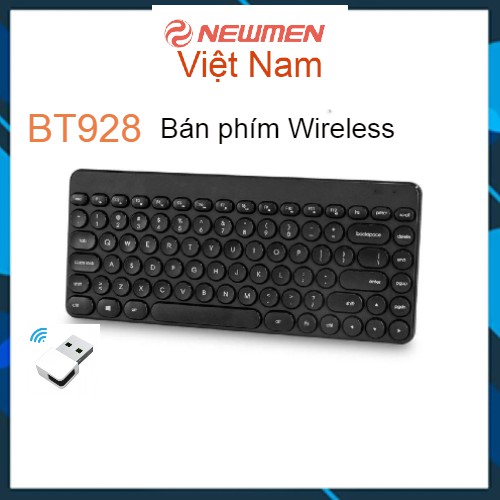 Bàn phím Không Dây Newmen BT928 Wireless Black ( K kèm chuột )