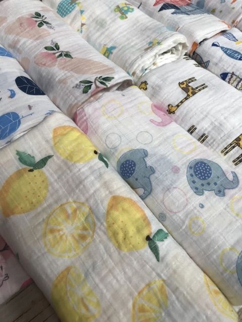 Khăn Xô Tắm Muslin Swaddle 100% Organic Cotton.