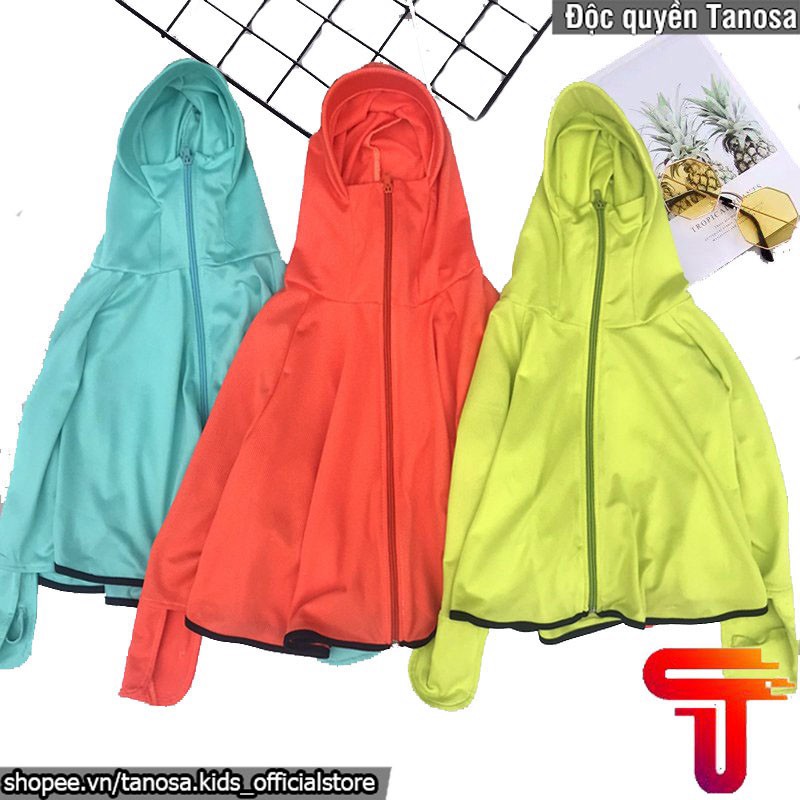 TANOSA KIDS Áo chống nắng cánh dơi có mũ cứng siêu xinh cho bé trai bé gái