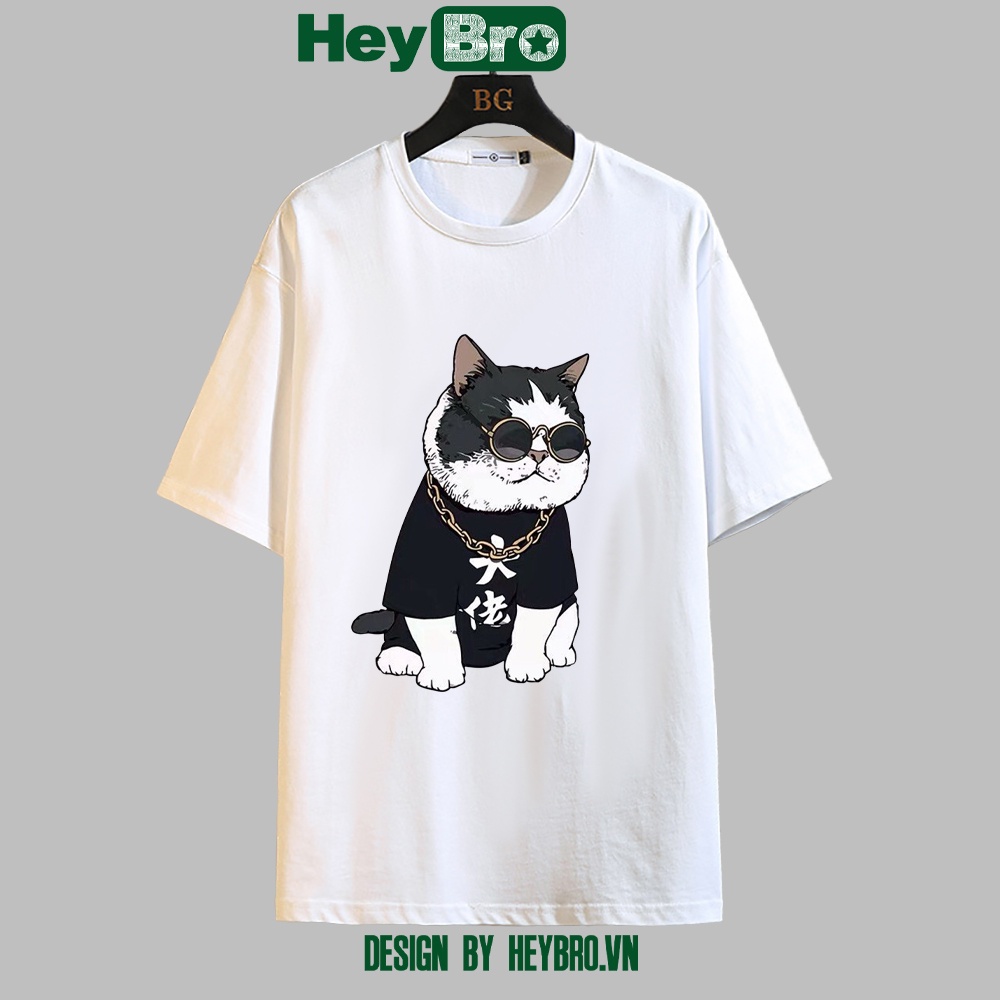 Áo thun unisex nam nữ tay lỡ form rộng Local Brand HEYBRO thế hệ genz BIG BOSS