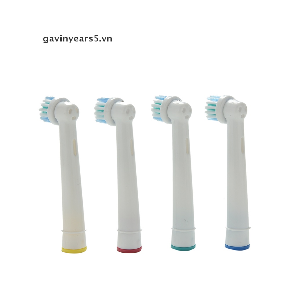 Set 4 Đầu Bàn Chải Đánh Răng Điện EB17-4 Thay Thế Màu Trắng Cho Braun Oral B