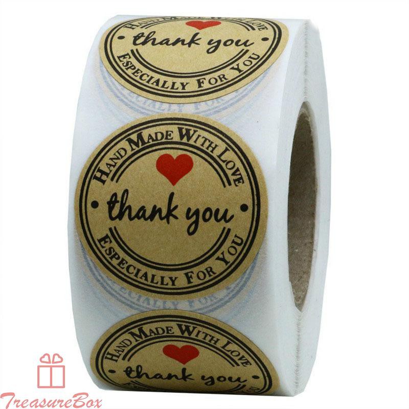 Useful Thank You Card 3cm Party Accessories 500pcs Handmade Love Sticker Box Crafts DIY Wedding Anniversary Stickers