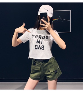 Áo thun tay ngắn croptop