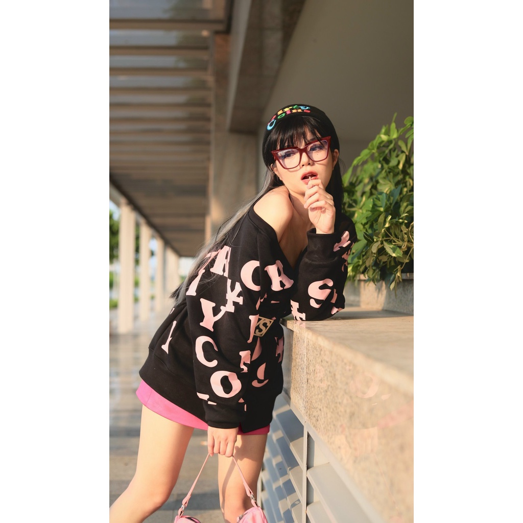 Áo khoác DirtyCoins Print Cardigan - Black/Pink