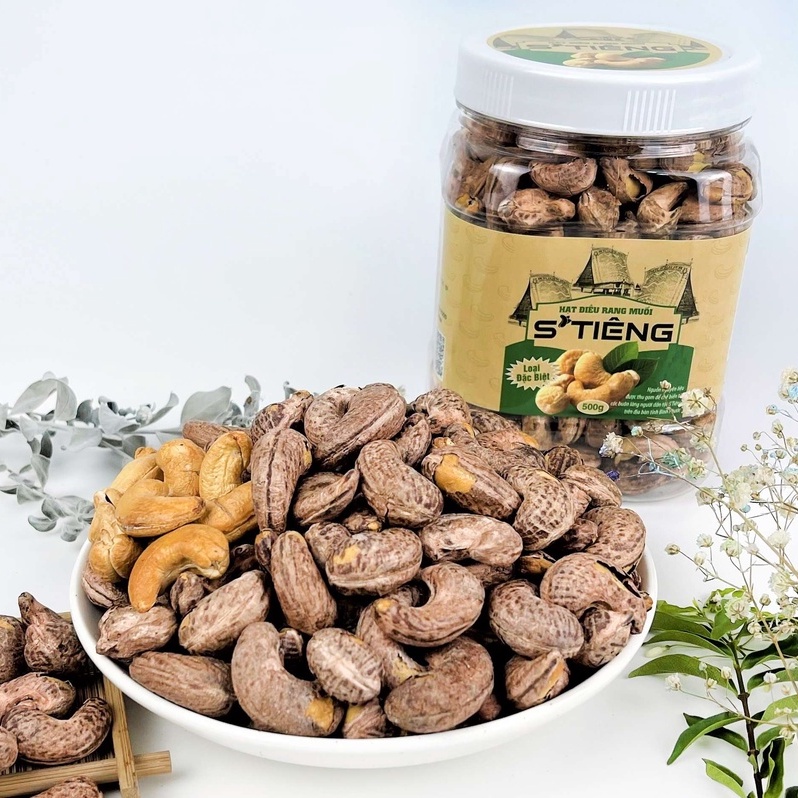 1KG Hạt điều rang muối Nguyên hạt Stiêng Loại B