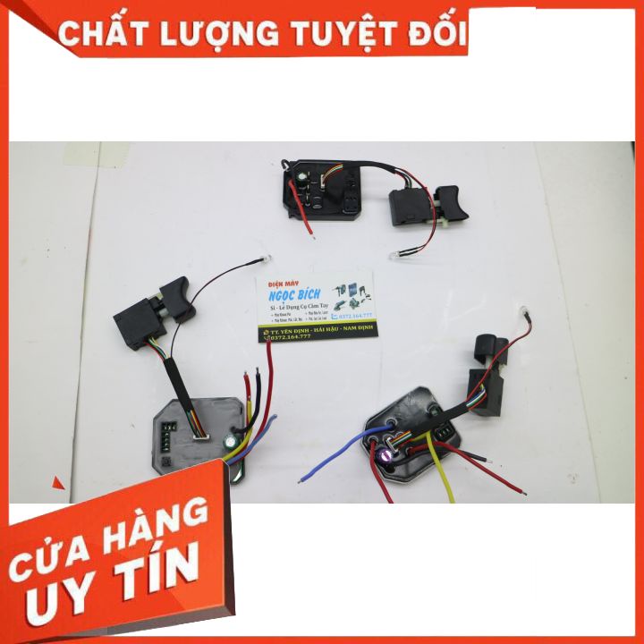 Linh kiện máy khoan pin,siết bulong không chổi than (mạch điều khiển,công tắc)
