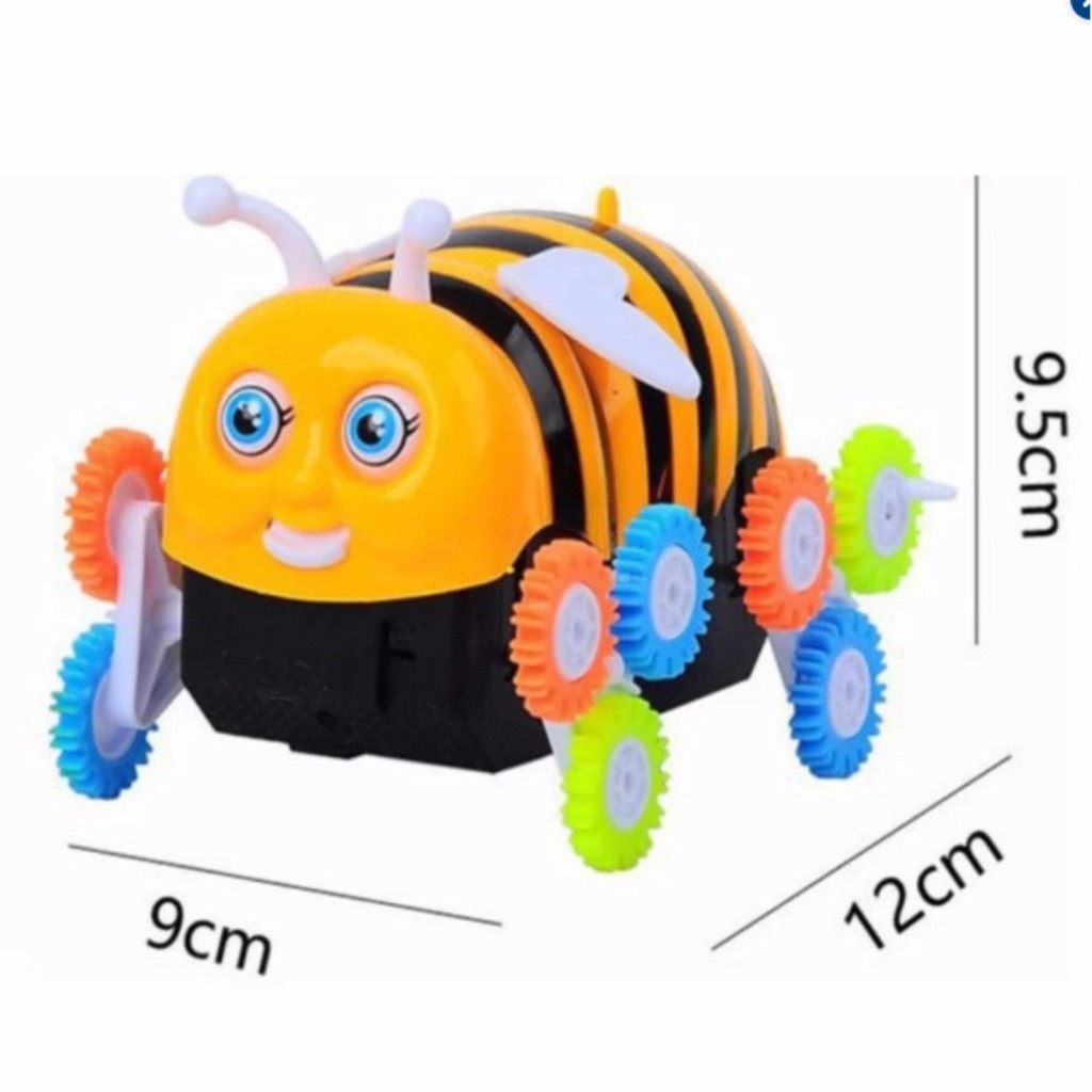 Hộp đồ chơi xe bọ cánh cam nhào lộn 12 bánh lật chạy pin