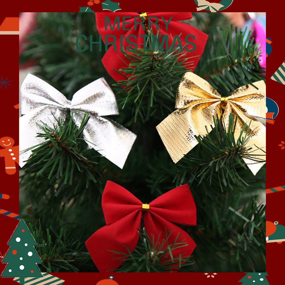 Bộ 12 Nơ Treo Trang Trí Cây Thông Noel