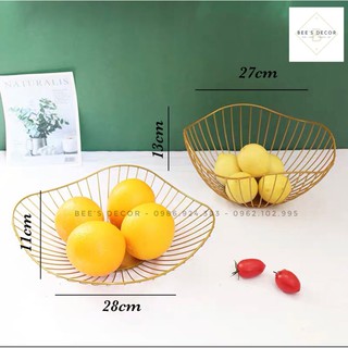 Giỏ đựng trái cây bằng kim loại phong cách châu Âu
