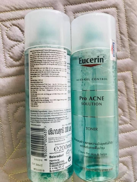 (CHÍNH HÃNG) Nước Hoa Hồng Cân Bằng PH Cho Da Dầu Mụn - Toner Eucerin Pro Acne Solution | BigBuy360 - bigbuy360.vn