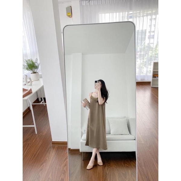 Đầm xinh Maris Dress thiết kế hai dây viền ren tiểu thư siêu xinh, Váy 2 dây nữ phối ren rẻ đẹp thích hợp đi biển
