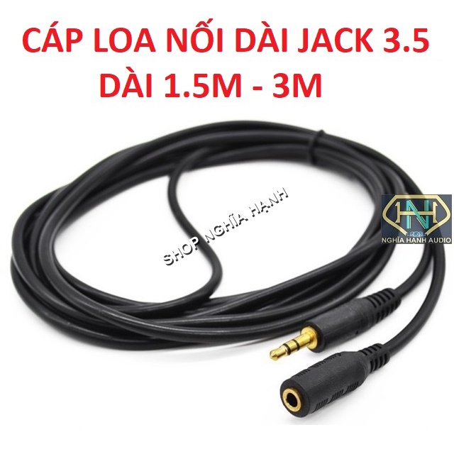 Cáp loa nối dài jack 3.5 dài 1.5M 3M 5M - Dây nối dài giắc 3.5