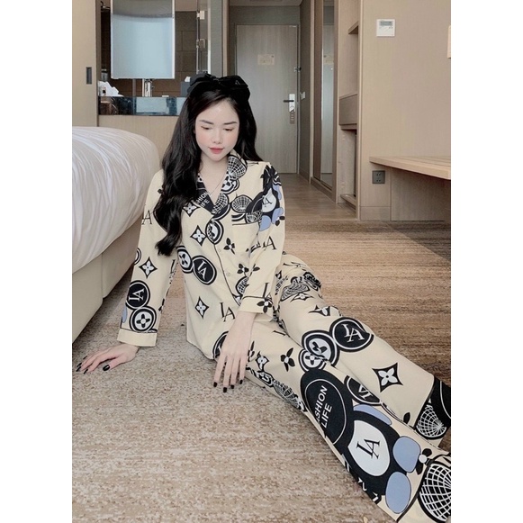 Bộ đồ pijama  mặc nhà chất lụa mango loại 1