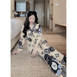 Bộ đồ pijama mặc nhà chất lụa mango loại 1