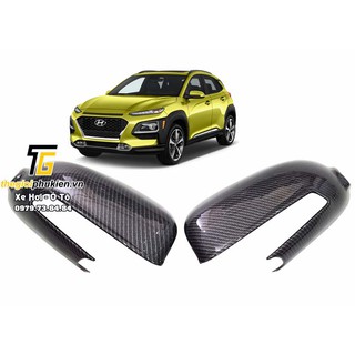 Bộ ốp gương chiếu hậu vân Carbon Hyundai Kona cao cấp