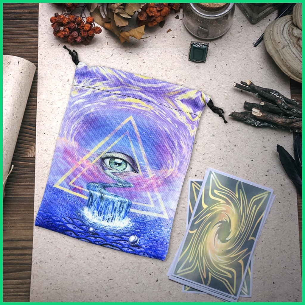 Túi Nhung Đựng Thẻ Bài Tarot Hai Mặt Phong Cách Thể Thao