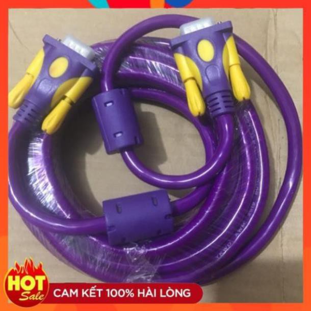 Dây cáp VGA 1.5M 3M 5M Xám Arigato xịn 3+6 3+9 đen tím xám chống nhiễu hàng cao cấp APELE