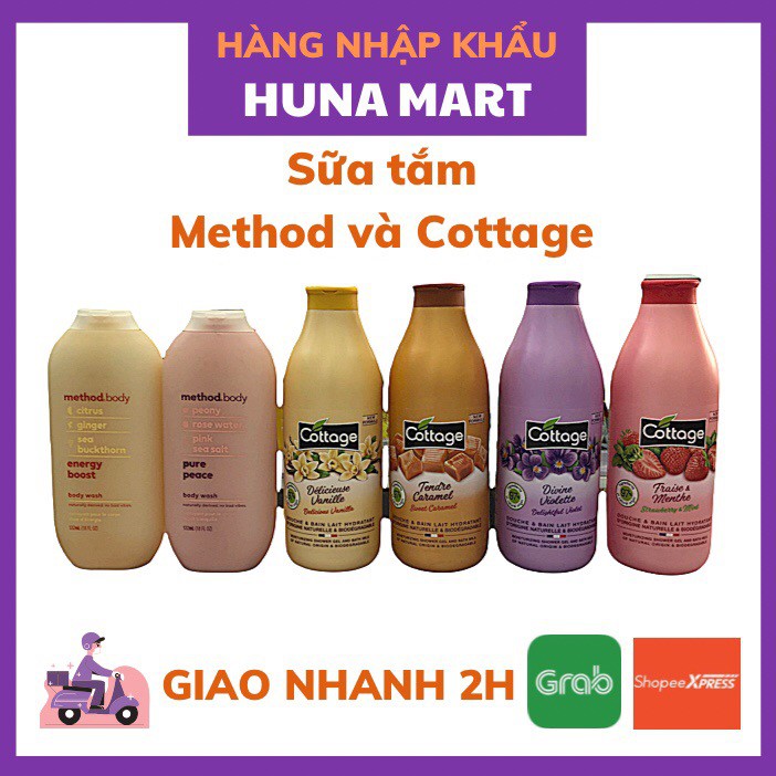 Sữa tắm METHOD và COTTAGE