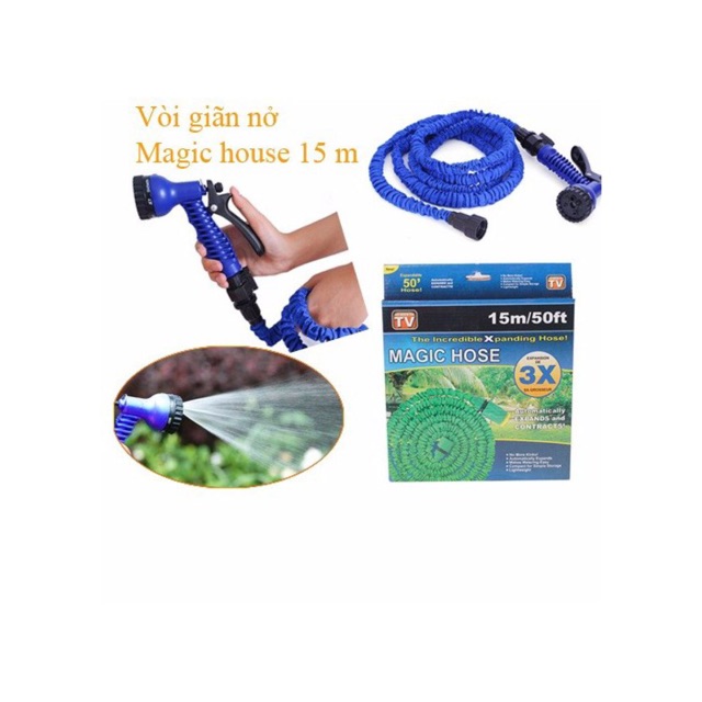 VÒI XỊT THÔNG MINH MAGIC HOSE DÃN NỞ 15M TIỆN DỤNG