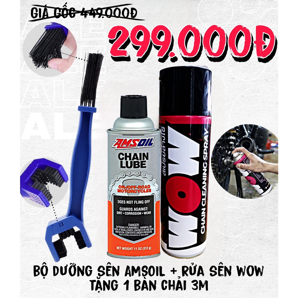 Compo rửa sên wow+dưỡng sên amsoil