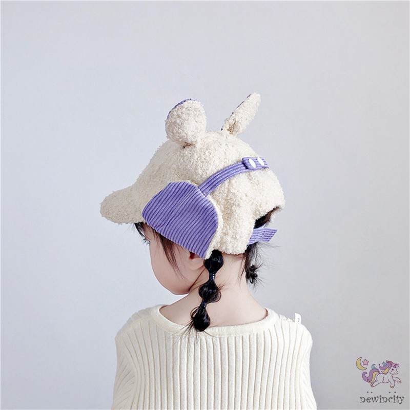 Mũ len kiểu tai thỏ dễ thương dành cho các bé