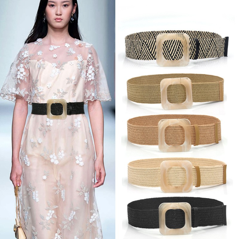 Đai váy nịt đầm da dệt thổ cẩm mặt ngọc