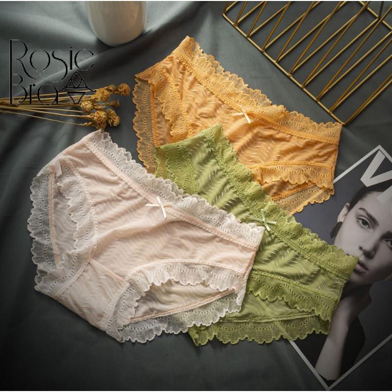 Quần Lót Băng Lụa Viền Ren Siêu Mềm P343