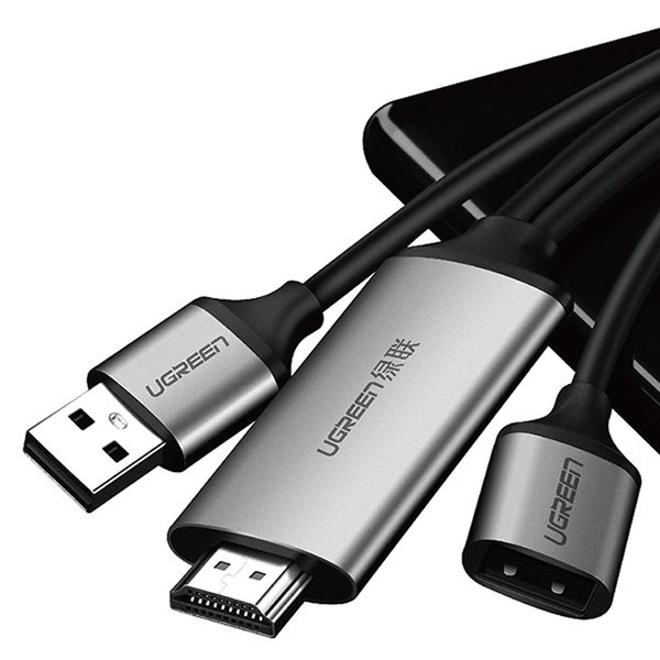 Cáp chuyển tín hiệu từ điện thoại, máy tính bảng ra HDMI dài 1.5m Ugreen 50291