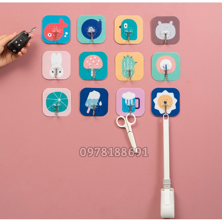 Móc Dán Tường Treo Đồ Hoạ Tiết Ngộ Nghĩnh - HM75