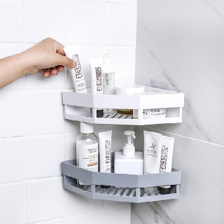 Kệ Tam Giác Dán Tường/ Khay kệ Dán Góc Tường Để Đồ Nhà Tắm Chịu Lực 3kg- 5kg [ Không Khoan Tường ]