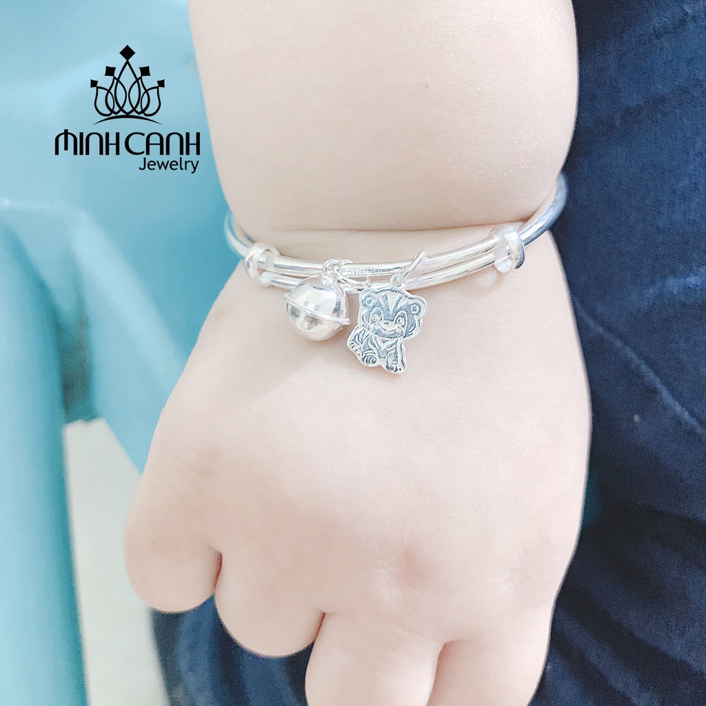Lắc Bạc Hình Con Hổ Khắc Tên Cho Bé - Minh Canh Jewelry