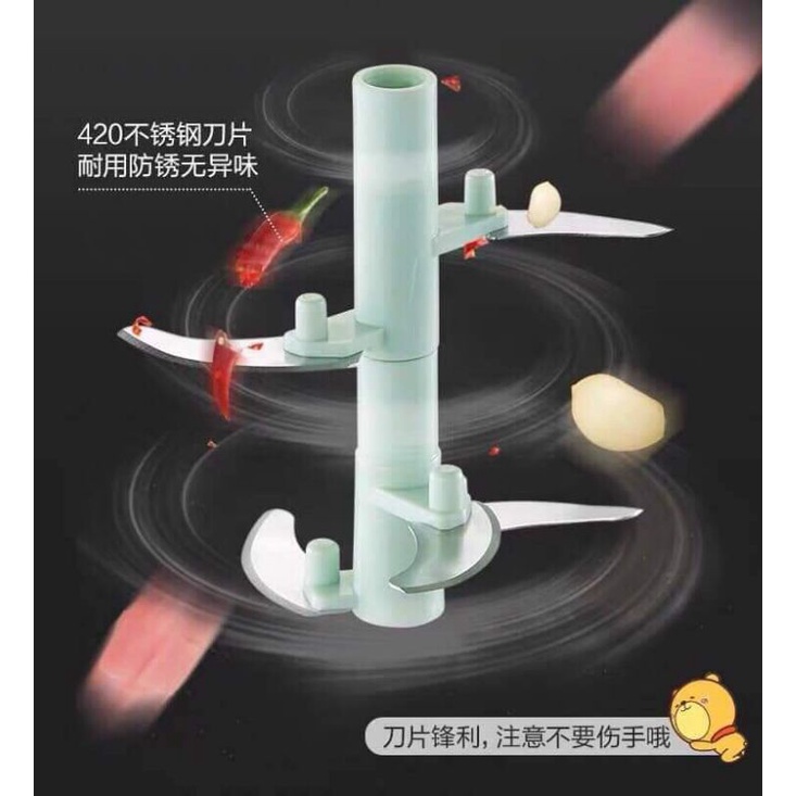 CHOPPER XAY THỊT TỎI ỚT KÉO TAY 900ML