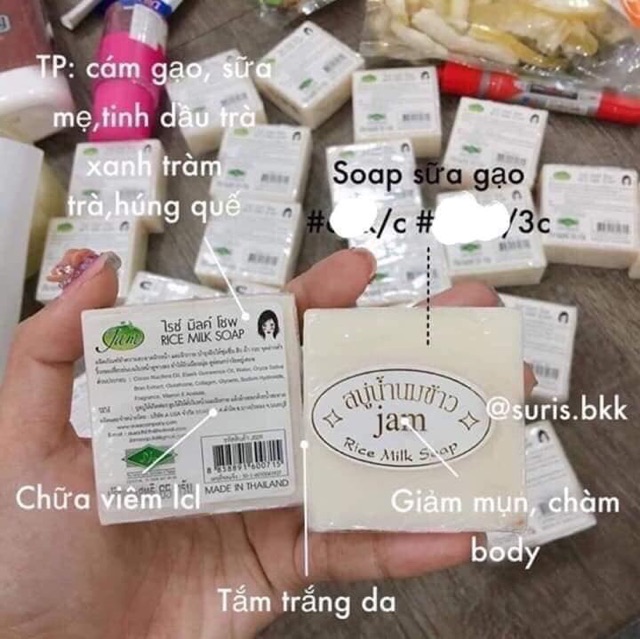 Xà phòng cám gạo Jam rice milk Thái lan