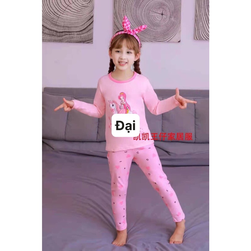 Bộ cotton dài tay bé trai, bé gái PiKa Kids cho bé từ 6-25kg