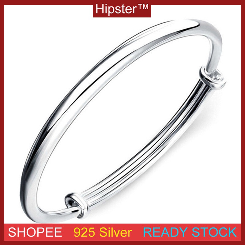 Vòng tay theo phong cách Hàn Quốc màu bạc kiểu dáng đơn giản thời trang cho nữ