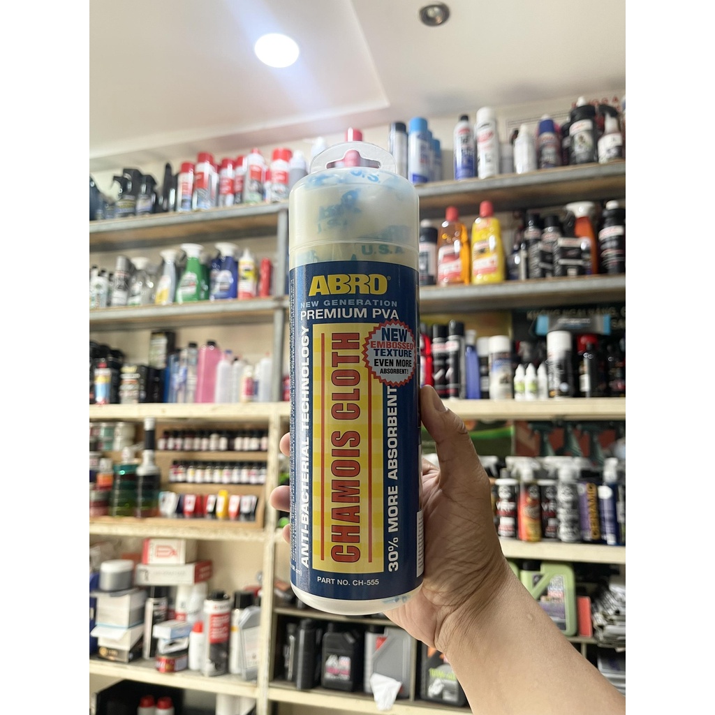 KHĂN DA CỪU TỔNG HỢP LAU KHÔ BỀ MẶT SIÊU THẤM HÚT NƯỚC ABRO CHAMOIS CLOTH CH-555 43CM X 68CM