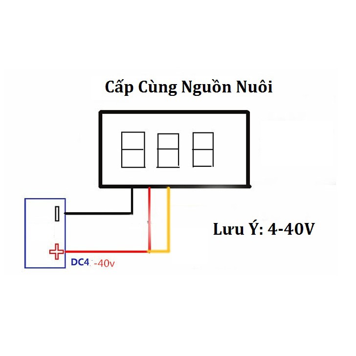 Đồng Hồ Đo Vôn DC0-100V LED0.28