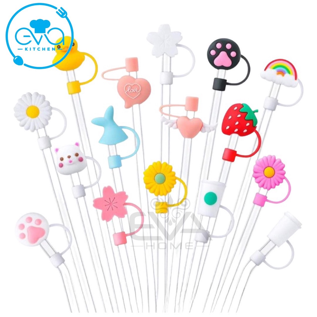 Ly Cốc Thuỷ Tinh Chia Vạch Hoạt Hình 450 Ml Kèm Ống Hút Nắp Silicone 3D Hoạt Hình Ngỗ Nghĩnh SP4728