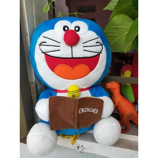 Gấu bông Doreamon đọc sách size 30cm, mới 99%🥰🥰🥰