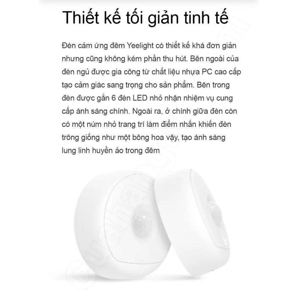 Đèn ngủ cảm ứng chuyển động đêm, thông minh dán tường Xiaomi Yeelight, pin sạc 120 ngày/lần sạc, YLYD01YL, SHS Vietnam