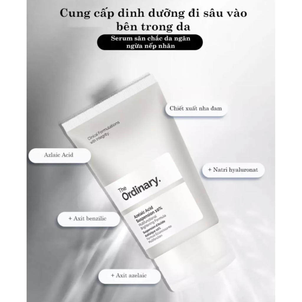 Kem dưỡng sáng da, mờ thâm The Ordinary Azelaic Acid Suspension 10% 30ml