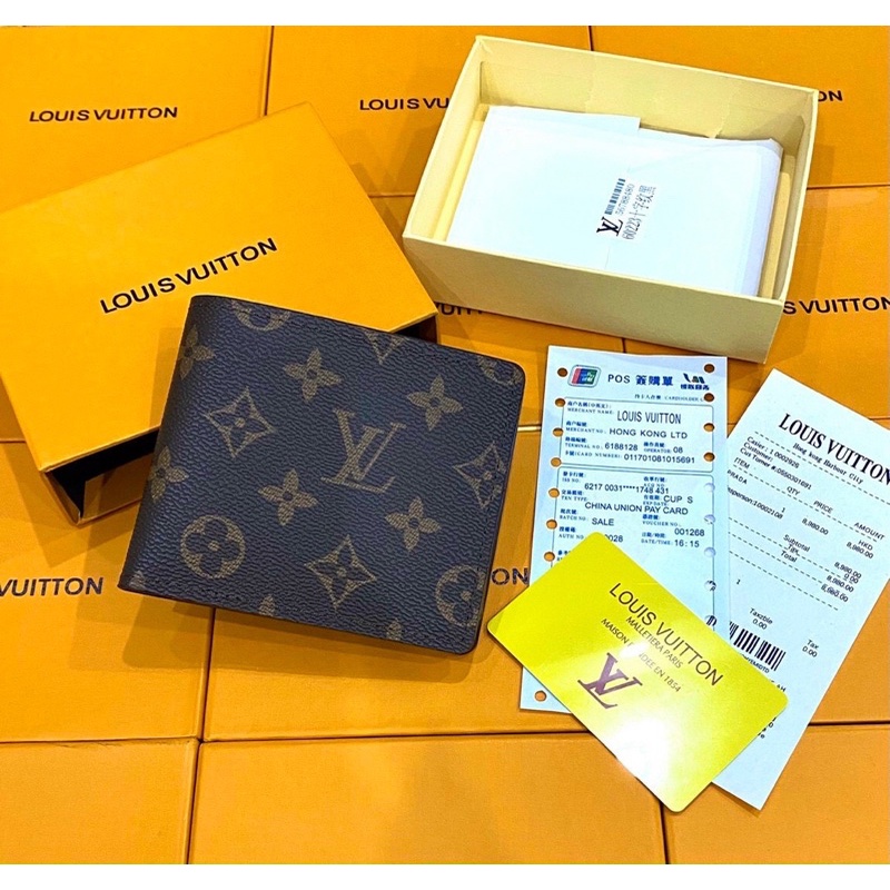 Ví Da nan lv Fullbox, Ví nam tiện ích bảo hành 6 tháng.