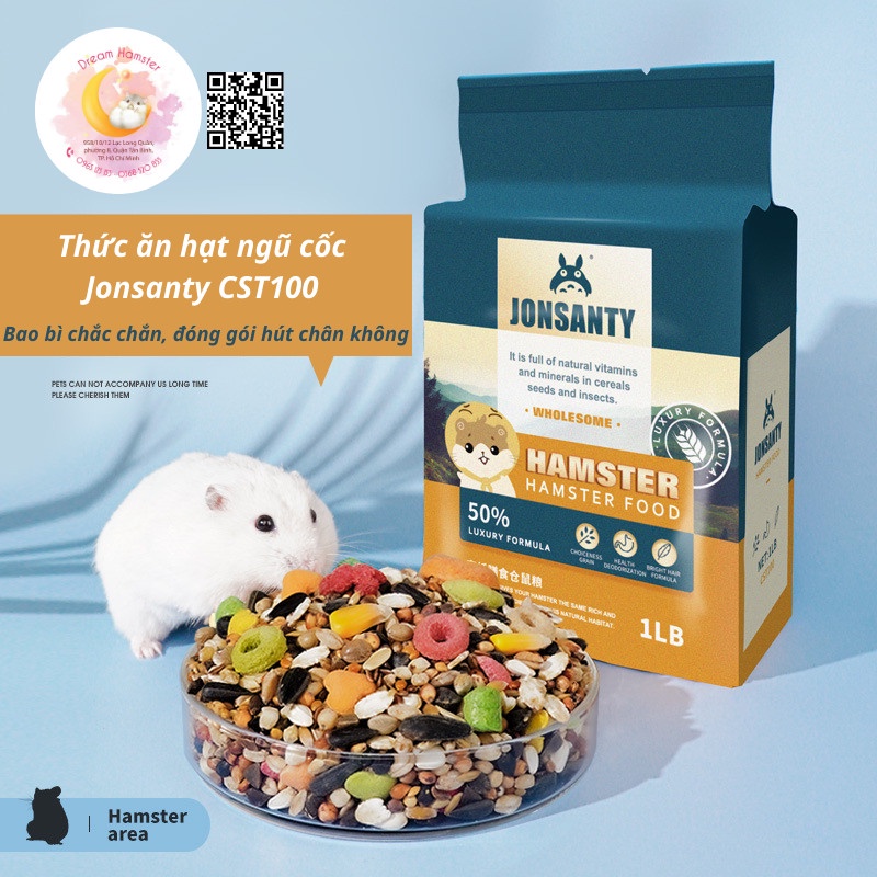 [Nhập chính hãng] Thức ăn ngũ cốc chuẩn dinh dưỡng Jonsanty cho hamster - 1lb (450gr)