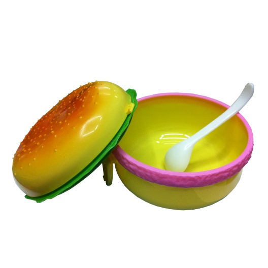 Hộp cơm bánh hamberger HC13 Lunch Box thức ăn cute dễ thương pastel hamburger 800ml