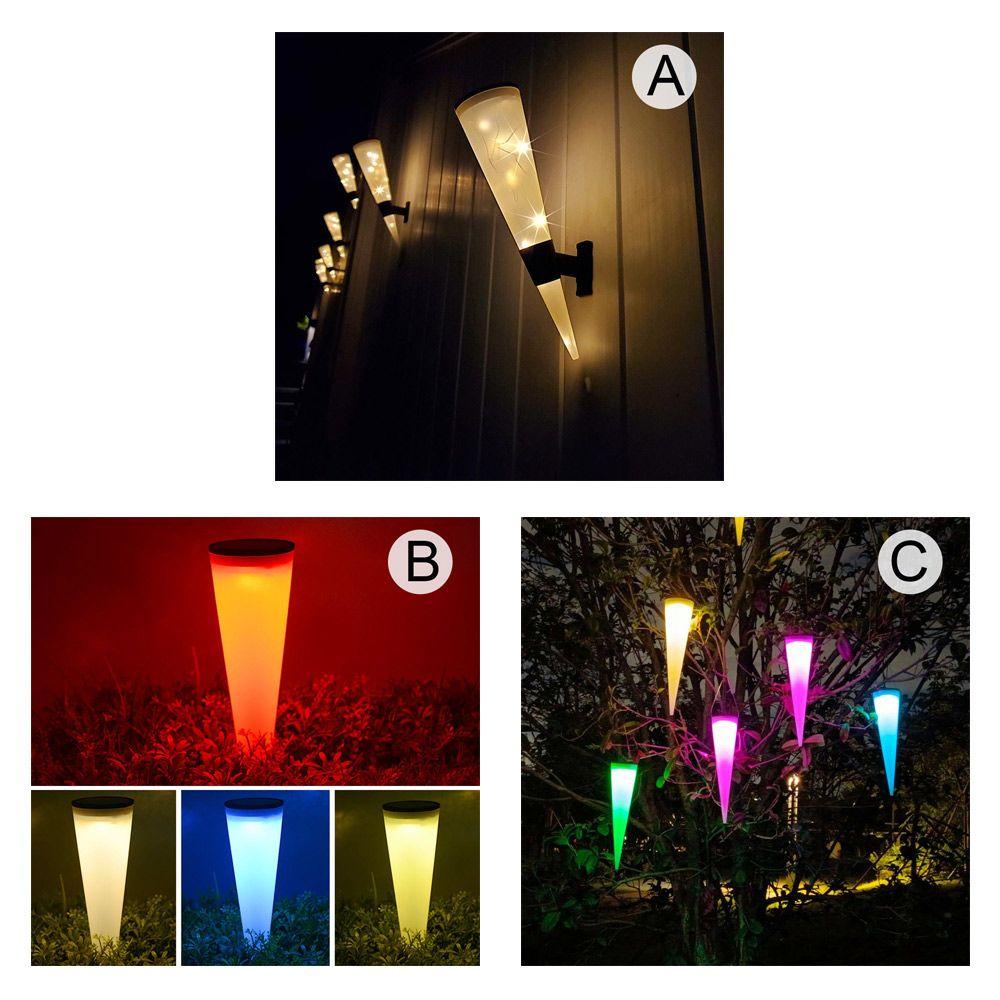 Bộ 2 Đèn LED Năng Lượng Mặt Trời Chống Thấm Nước Gắn Tường Hàng Rào Sân Vườn