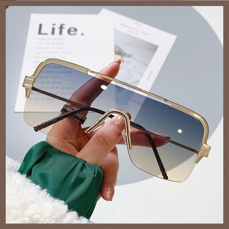 Kính Mát Thời Trang Hàn Quốc Gọng Kim Loại Lớn 2022 Dành Cho Nữ